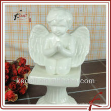 home decoration white dolomite prayer angel